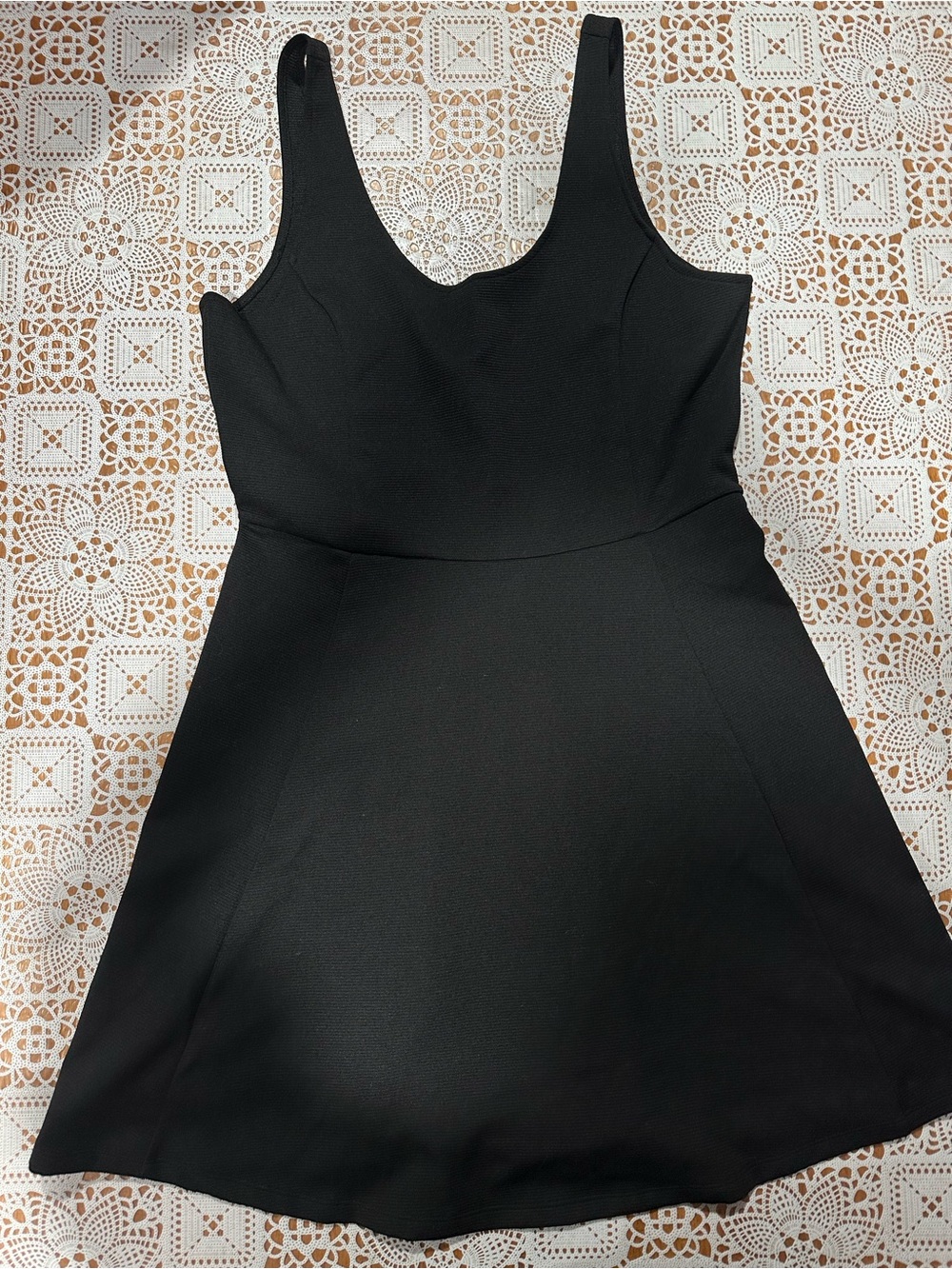 H&M Divided Black Fit & Flare Skater Mini Dress Size 12